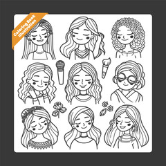 children illustration for drawing book