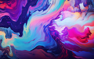 Colorful liquid abstract background,created with Generative AI tecnology. - obrazy, fototapety, plakaty