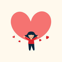 Happy cute sweet Valentine wallpaper background vector.