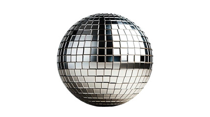  Stunning Sparkling Disco Ball Ornament Reflection Isolated on Transparent Background