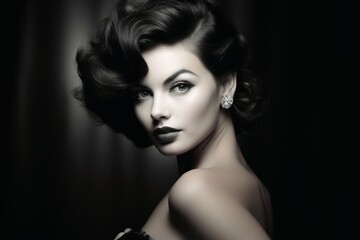Fototapeta premium A female vintage glamour Model portrait.