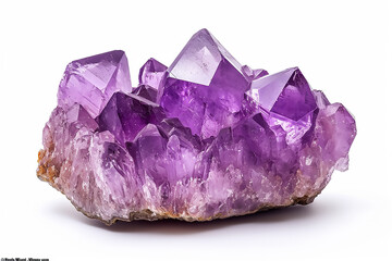 Fototapeta premium Amethyst gemstone isolated on a white background 