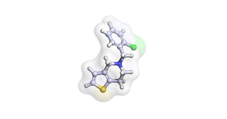 
Ticlopidine, platelet aggregation inhibitor, drug for stroke and transient ischemic attacks...