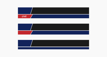 Name clipart design for educational events, live broadcasts or news events