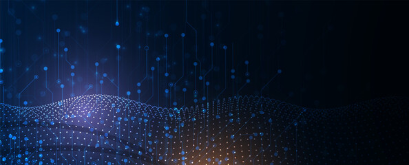 Technology abstract futuristic science background for internet business. Big data concept.