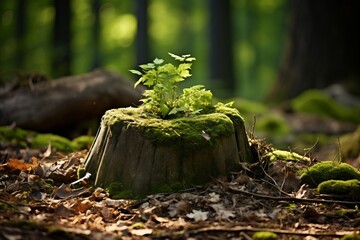 Fototapeta premium Green Forest Recycling. Sustainable Waste Management for a Eco-Friendly and Economical Lifestyle