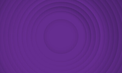 Abstract circle layers texture on purple background with shadow.