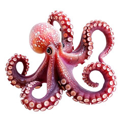 Fototapeta premium Octopus animal. Isolated on transparent background.