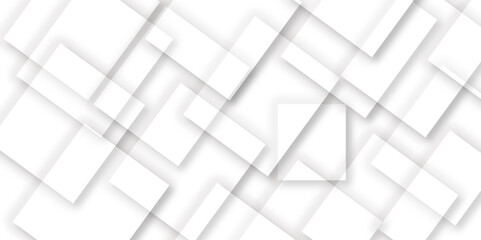  Abstract white background design with layers of textured white transparent material in triangle and squares shapes. White color technology concept geometric line vector white light grey background.