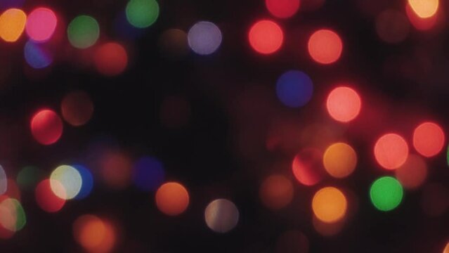 Abstract blurred lights, bokeh lights, dark background