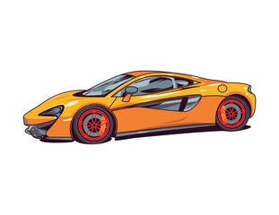 Sport Car. Vector Layout with transparent background