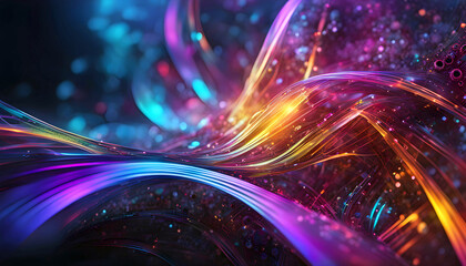 Digital abstract background of technological processes, neural networks and artificial intelligence from graphic shapes, abstract backgrounds for design,