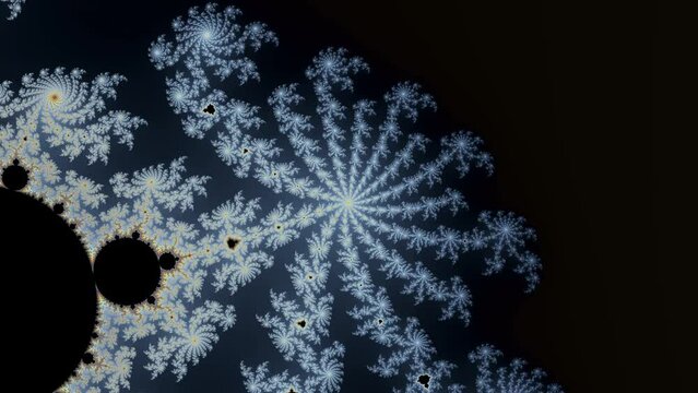Beautiful zoom into the infinite mathematical mandelbrot set fractal.