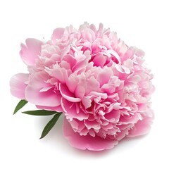 pink peony flower isolated