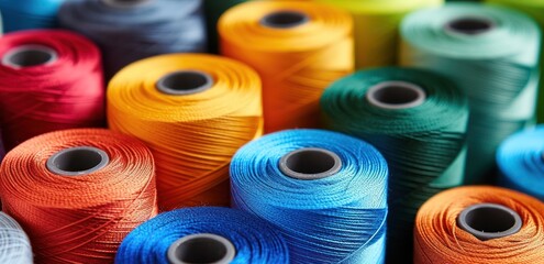 colorful sewing threads for commercial knit