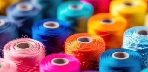 colorful sewing threads for commercial knit