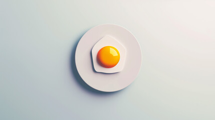 egg on white background