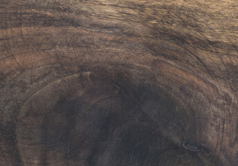 Dark natural walnut wooden texture, wallpaper or background