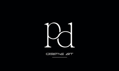 DP, PD, D, P abstract letters logo monogram