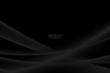 Modern Black Wave Lines Pattern Abstract Background. Modern Banner. Wallpaper. Vector Illustration. Frame