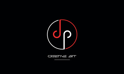 DP, PD, D, P abstract letters logo monogram