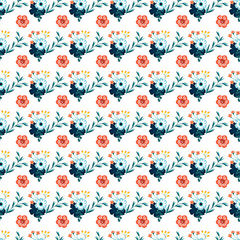 Free vector colorful small flowers pattern design .