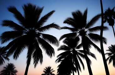 silhouette of palm trees.