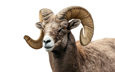 Bighorn Sheep on Transparent Background