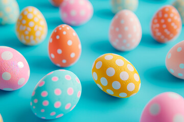 Obraz premium easter eggs on blue