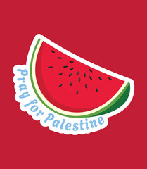 Watermelon fruit for healthy food for body. Symbol of Palestine state. 