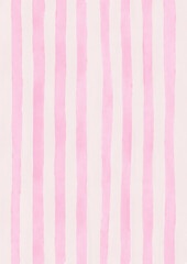 Fondo a rayas pintado estilo acuarela. Fondo a rayas rosado y beige con textura pintado a mano. Estilo coquette