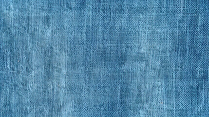 Closeup of blue fabric texture for background used. Pattern blue light denim, linen, natural cotton satin textile textured cloth burlap seamless canvas blank, generative AI
