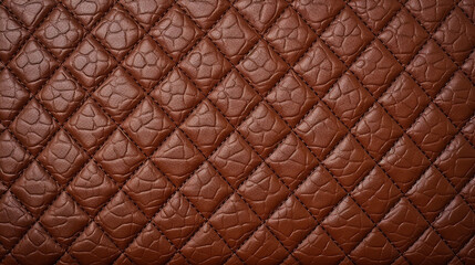 
Closeup of seamless brown leather texture background, surface material for fashion pattern luxury wallet components with fabric exclusive, generative AI