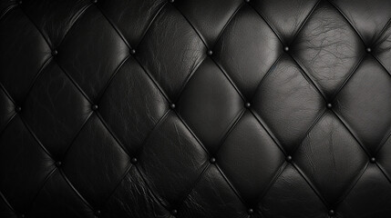 Old black genuine leather texture background. Empty luxury classic textures for decoration, generative AI