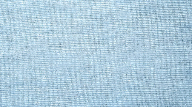Seamless light pastel blue linen textile background texture. Abstract cloth fabric panoramic backdrop for a boy's birthday banner, baby shower design or nursery room wallpaper pattern, generative AI