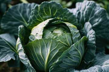 head of cabbage on the field