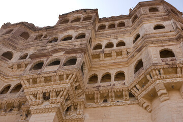 India Rajasthan Mehangrah fort on a sunny autumn day.