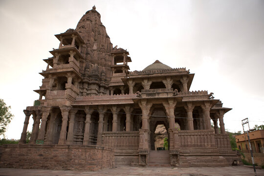 India Jodhpur Mandore Garden Uday Mandir on a sunny autumn day.