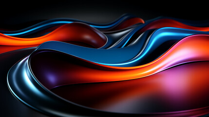 abstract colorful glowing wavy perspective with fractals and curves background 16:9 widescreen wallpapers