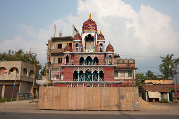 India temples of Vishnupur on a cloudy winter day