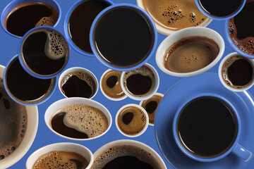 Various cups of coffee