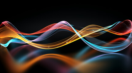 abstract colorful glowing wavy perspective with fractals and curves background 16:9 widescreen wallpapers