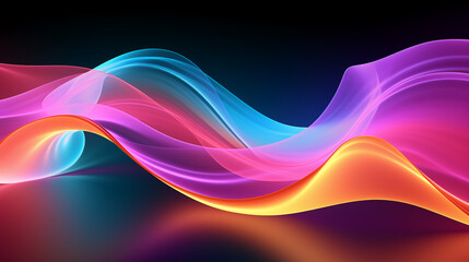 abstract colorful glowing wavy perspective with fractals and curves background 16:9 widescreen wallpapers