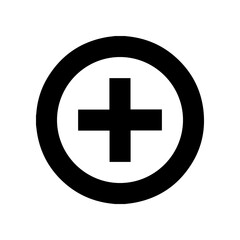 Add icon vector. Plus icon sign symbol vector. Medical cross vector icon illustration isolated on white background