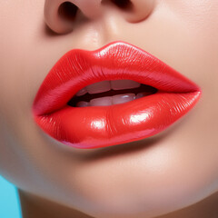 Obraz premium close up lips of lips