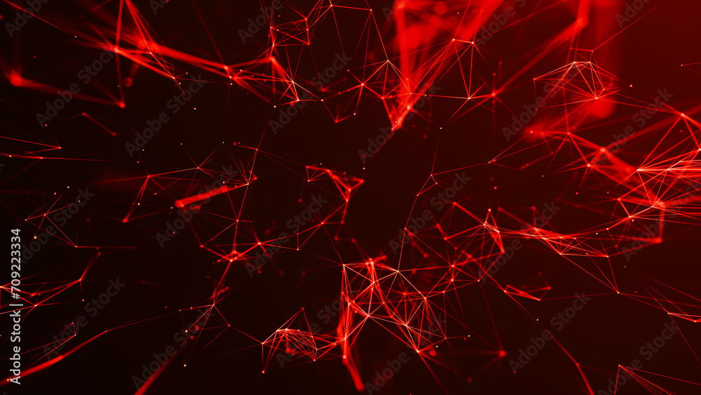 Poster network connection structure. big data. connecting points and lines. abstract technology background.