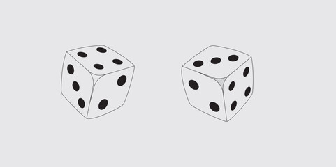 Image vectorielle Casino Dice Ensemble d'icônes authentiques. Image vectorielle ensemble de dés rouges roulants isolés sur fond blanc. Pièces de jeu de société 3d. Cubes de Red Poker