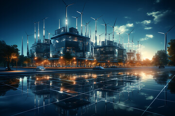 ecologically technological innovative city of the future
