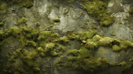 Mossy Forest Floor: Earthy Organic Pattern Resembling Moss-Covered Forest Floor with Green, Brown, Yellow Shades