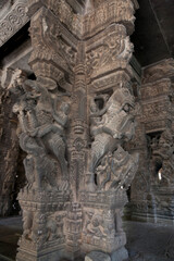 India Mamallopuram city view  on a sunny winter day